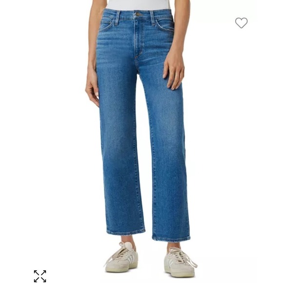 Joe's Jeans High Rise Wide Leg Denim Light Wash Crop Jeans Size 28 NWT - Picture 2 of 12